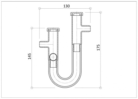 Сифон с гидромеханическим затвором G-34
