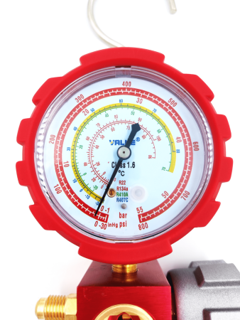 Манометрический коллектор Value VMG-1-S-H (R22, R134a, R410A, R407C; 1 вентильный, смотровое стекло, манометр высокого давления 68мм; без шлангов)