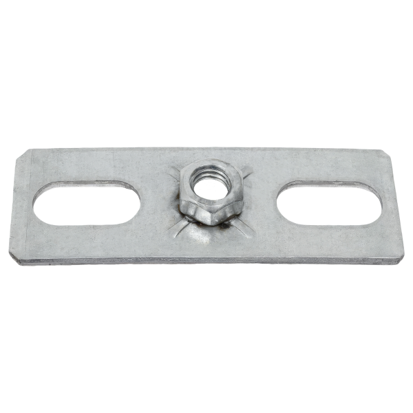 Пластина оцинкованная 2,5х30х80мм с гайкой M8