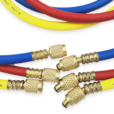 Заправочные шланги DSZH-372-RYB-P набор 3шт по 1.8м, 1/4" SAE, до 41 бар