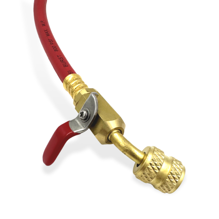 Шланг заправочный с вентилем DSZH - M-336 RYB-C (HV)  0.9м, 1/4" SAE, до 55 Bar