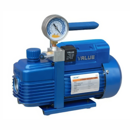 Вакуумный насос Value VI-120SV (1ст., 57 л/мин, 20 Па, 6.7 кг, вакуумметр, соленоидный вентиль)