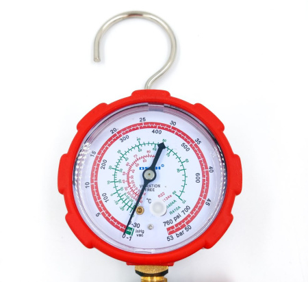 Манометрический коллектор DSZH WK-468GH со смотровым стеклом (R22/134/404/410; 1 вентильный, с манометром, без шлангов)