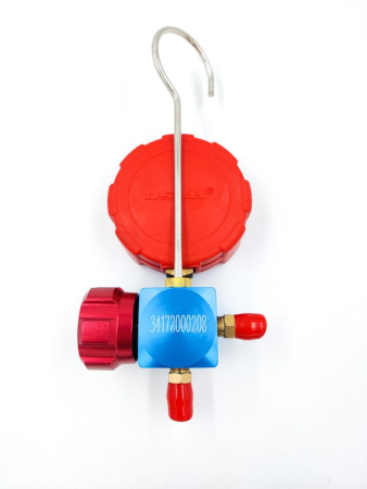 Манометрический коллектор DSZH WK-468GH со смотровым стеклом (R22/134/404/410; 1 вентильный, с манометром, без шлангов)