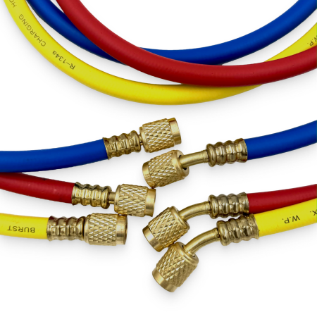 Заправочные шланги DSZH-372-RYB-P набор 3шт по 1.8м, 1/4" SAE, до 41 бар