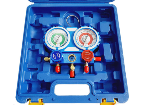 Манометрическая станция FavorCool-R136G-B (R22/134/407/410, 2-х вентильная; шланги 90см до 55 Bar, 5/16"(R410A), упак. кейс)