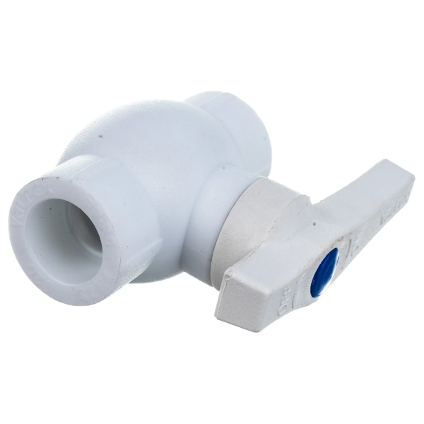 Кран Valfex шаровой 20мм белый, ЛАТУННЫЙ ШАР