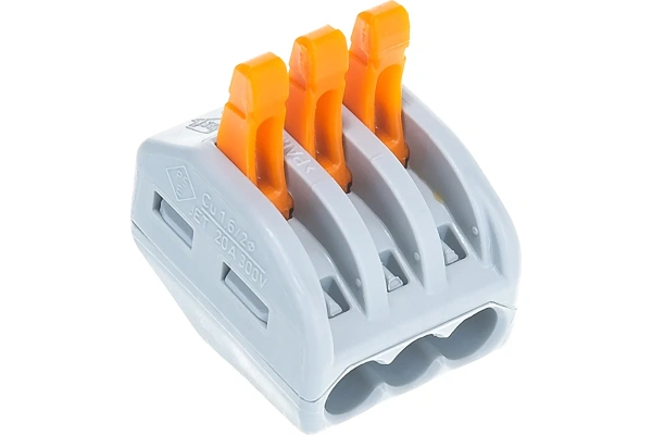 Соединительная клемма WAGO 222-413 (б/пасты на 3 провода)