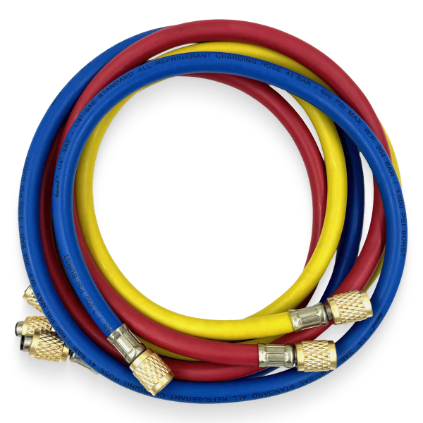 Заправочные шланги Becool BCH4 (1.2 м; 1/4" SAE; набор 3 шт, до 41 Bar)