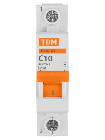 Автоматический выключатель TDM ВА47-63 1/10А