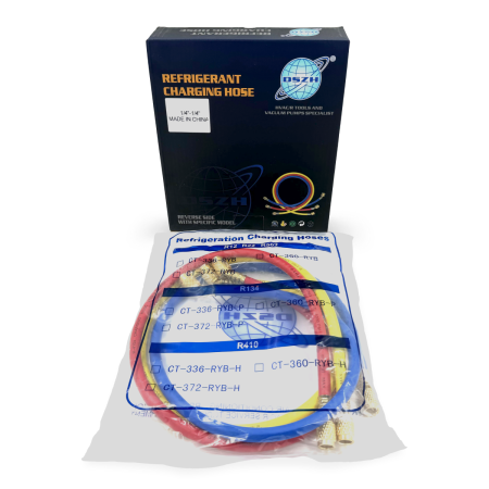 Заправочные шланги DSZH-360-RYB-H набор 3шт по 1.5м, 1/4" SAE, до 55 Bar