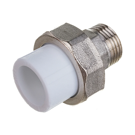 Муфта Valfex с американкой для радиатора наружная резьба 20 x 1/2" белая