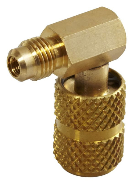Адаптер CPS AB41090A с клапаном против утечек, (угловой, гайка 5/16" x штуцер 1/4")