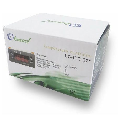 Контроллер Becool BC-ITC-321 ( 3 реле / 2 датчика / 230B)