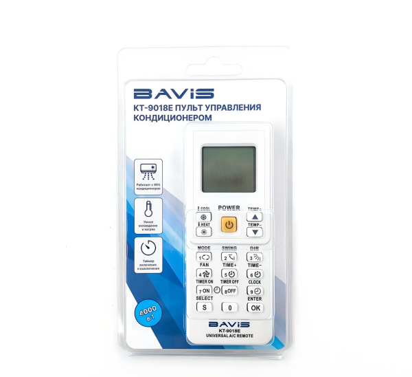 BAVIS KT-9018E (4000 в 1) универсальный ПДУ для кондиционеров