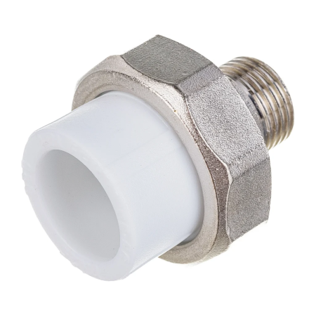 Муфта Valfex с американкой для радиатора наружная резьба 25 x 1/2" белая