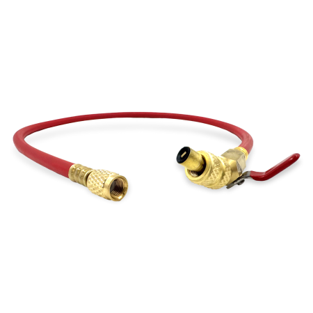 Шланг заправочный с вентилем DSZH - M-336 RYB-C (HV)  0.9м, 1/4" SAE, до 55 Bar