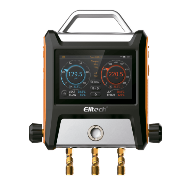 Цифровой манометрический 2х вентильный коллектор Elitech MS-2000 (в кейсе)