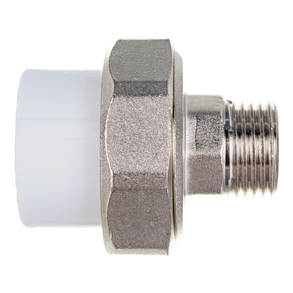 Муфта Valfex с американкой для радиатора наружная резьба 25 x 1/2" белая