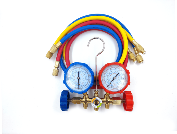 Манометрическая станция FavorCool CT-536G - R22/134/404/410; 2 вентильный, шланги 0,9м SAE 1/4"