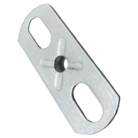 Пластина оцинкованная 2,5х30х80мм с гайкой M10