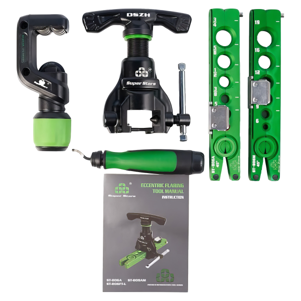 Вальцовка эксцентриковая Ballu Super Stars ST-806FT-L (1/4" - 3/4"; 6 - 19мм; облегченная, с ограничителем подачи трубы; с труборезом и риммером в кейсе)