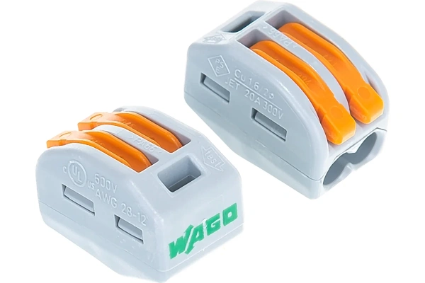 Соединительная клемма WAGO 222-412 (б/пасты на 2 провода)