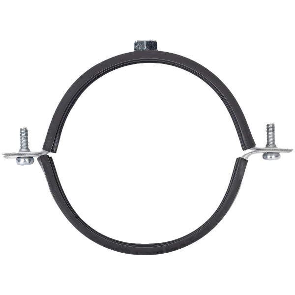 Хомут для воздуховода с резиновой прокладкой, гайка М8, 100мм