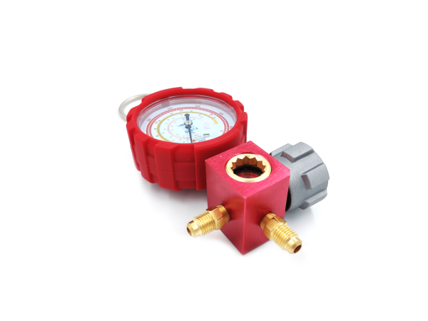 Манометрический коллектор Value VMG-1-S-H (R22, R134a, R410A, R407C; 1 вентильный, смотровое стекло, манометр высокого давления 68мм; без шлангов)