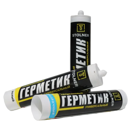 Герметик Stolner 280мл силиконовый универсальный, белый