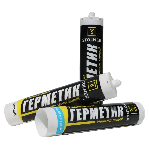 Герметик Stolner 280мл силиконовый универсальный, белый