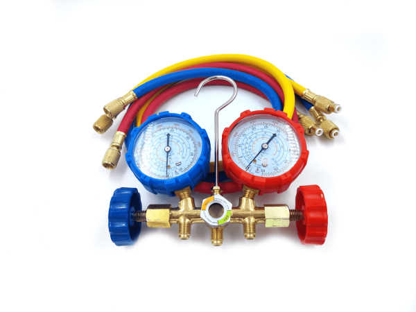 Манометрическая станция FavorCool CT-536G - R22/134/404/410; 2 вентильный, шланги 0,9м SAE 1/4"
