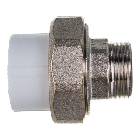 Муфта Valfex с американкой для радиатора наружная резьба 25 x 3/4" белая