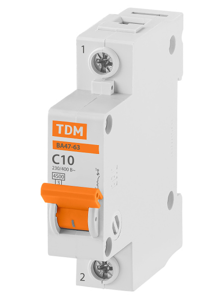 Автоматический выключатель TDM ВА47-63 1/10А
