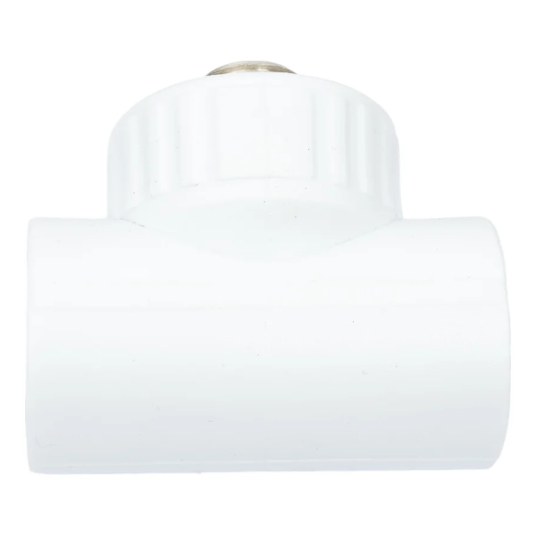 Тройник переходной Valfex с наружной резьбой 32х1/2"х32 белый