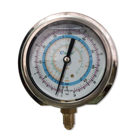 Мановакуумметр с силиконом BCJH-NSl-80 (R22; R134a; R404A; R407C, R507A) (021255)