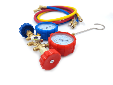 Манометрическая станция FavorCool CT-536G - R22/134/404/410; 2 вентильный, шланги 0,9м SAE 1/4"