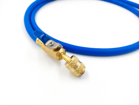 Шланг заправочный с вентилем DSZH CT-360-RYB-HV 1.5м, 1/4" SAE, до 55 Bar