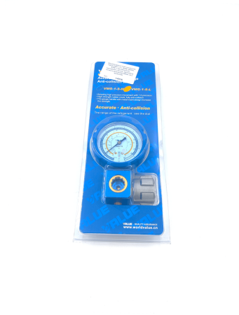 Манометрический коллектор Value VMG-1-S-L (R600, R600A, R290; 1 вентильный, смотровое стекло, манометр низкого давления 68мм; без шлангов)