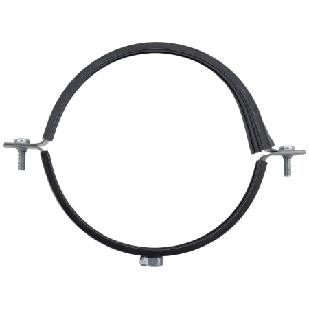 Хомут для воздуховода с резиновой прокладкой, гайка М8, 125мм