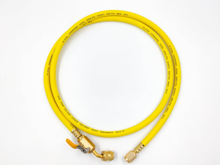 Заправочные шланги с вентилем DSZH CT-360-RYB-HV-R32/410A 1.5м, 1/4"-5/16" SAE, до 55 Bar