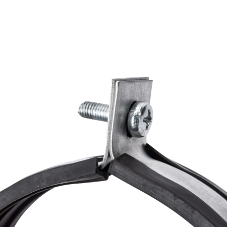 Хомут для воздуховода с резиновой прокладкой, гайка М8, 100мм