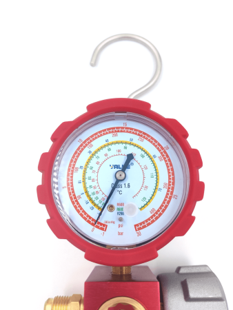 Манометрический коллектор Value VMG-1-S-H (R600, R600A, R290; 1 вентильный, смотровое стекло, манометр высокого давления 68мм; без шлангов)