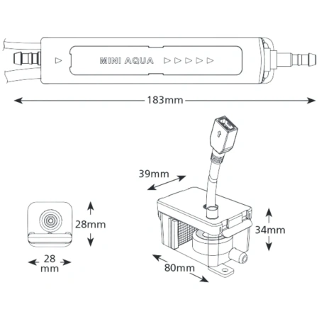 Помпа дренажная Aspen Mini Aqua (проточная, 12 л/ч, 21 Дб)