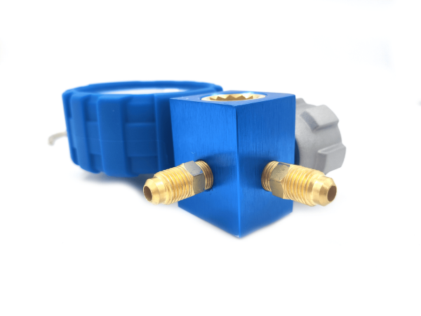 Манометрический коллектор Value VMG-1-S-L (R600, R600A, R290; 1 вентильный, смотровое стекло, манометр низкого давления 68мм; без шлангов)