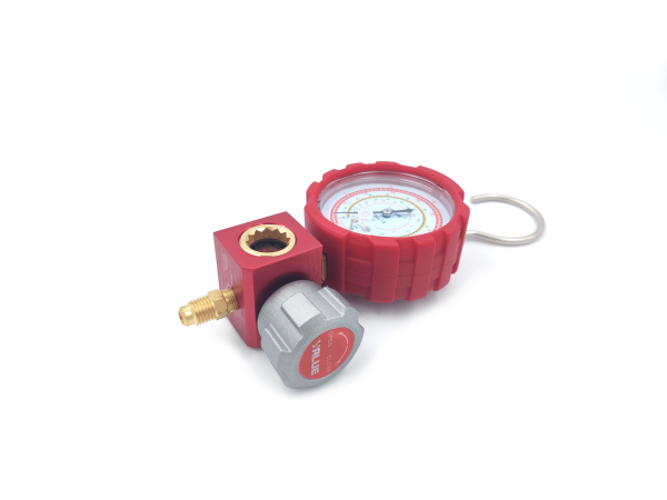 Манометрический коллектор Value VMG-1-S-H (R600, R600A, R290; 1 вентильный, смотровое стекло, манометр высокого давления 68мм; без шлангов)