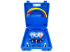 Манометрический коллектор VALUE VMG-2-R410A-02 (R410,407,134,22) 2-х вентильный, в кейсе, 3 шланга 120 см, 2 адаптера R410 x R 22, манометры 80 мм