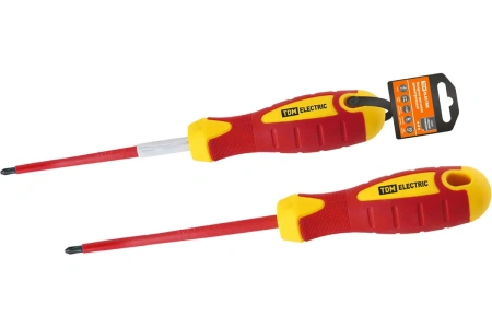 Отвертка крестовая диэлектрическая TDM PH2 x 100мм