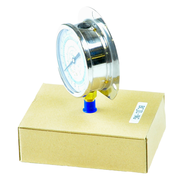 Мановакуумметр с глицерином Becool BCJL-NG 80мм (R22; R134a; R404A; R407C) (021182)