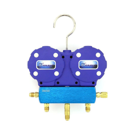 Манометрическая станция DSZH WK-C3601S (R22/404/407/410; 2-х вентильная; шланги 1/4" SAE - 90см)